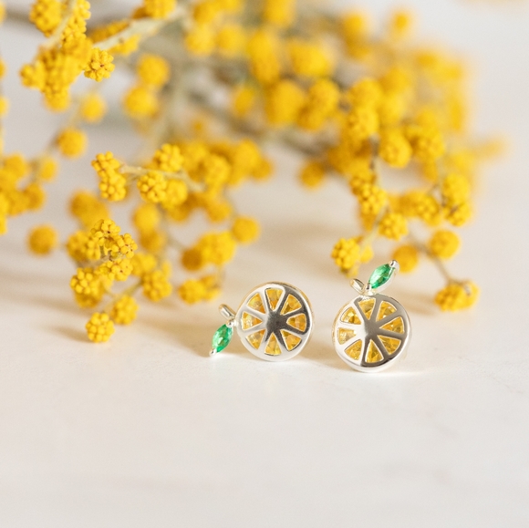 Sparkling Lemonade Earrings (S925) - Only 1 left! - Picture 2 of 6